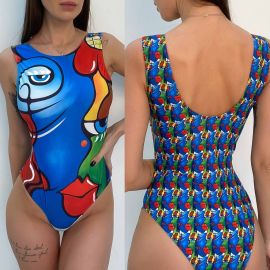 Abstract Impression Monokini Lovely One Piece Swimsuit